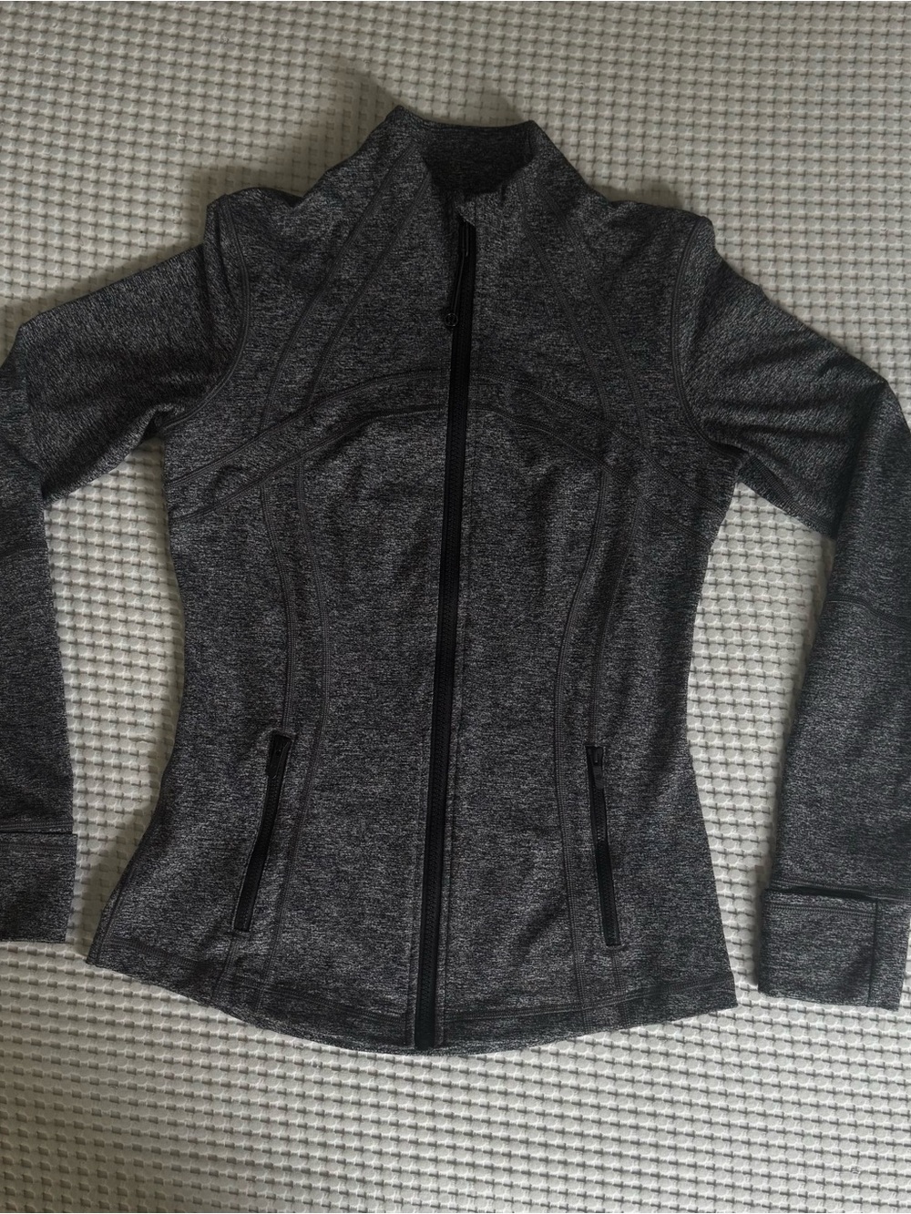 lululemon athletica Heathered Charcoal Full-Zip Bomber Jacket